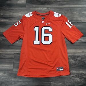 Nike Clemson Tigers #16 Team Football Jersey Men’s Medium Dri-Fit Orange